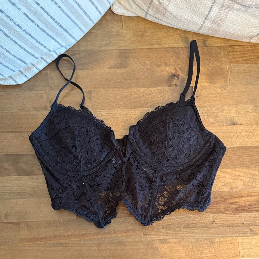 Garage Black Lace Underwire Bra